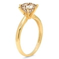 thumbnail image 1 of 0.5 ct Round Cut Simulated Champagne Diamond Solitaire Engagement Ring for Women in 14K Yellow Gold, 1 of 2