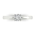 thumbnail image 1 of Clara Pucci 14K White Gold 0.5ct Clear Solitaire Ring for Women, 1 of 8