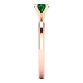thumbnail image 1 of 0.5 ct Round Cut Simulated Emerald Solitaire 18K Rose Gold Womens Engagement Ring, 1 of 3