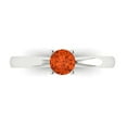 thumbnail image 1 of 0.5 ct Round Cut Simulated Red Diamond Solitaire Engagement Ring for Women in 18K White Gold, 1 of 5
