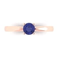 thumbnail image 1 of Clara Pucci 14K Rose Gold 0.5ct Tanzanite Solitaire Ring for Women, 1 of 8