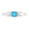 thumbnail image 1 of 0.5 ct Round Cut Simulated Turquoise Solitaire 18K White Gold Womens Engagement Ring, 1 of 5