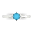 thumbnail image 1 of 0.5 ct Round Cut Simulated Turquoise Solitaire 18K White Gold Womens Engagement Ring, 1 of 5