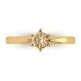 thumbnail image 1 of 0.5 ctw Solitaire Anniversary Ring for Women | Round Cut Yellow Moissanite | Hyperallergenic Solid 18K Yellow Gold, 1 of 5