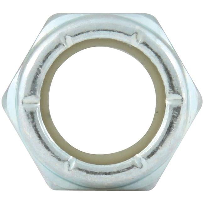 0.5 in. 20 Coarse Thread Thin Nylon Insert Nuts - Pack of 10