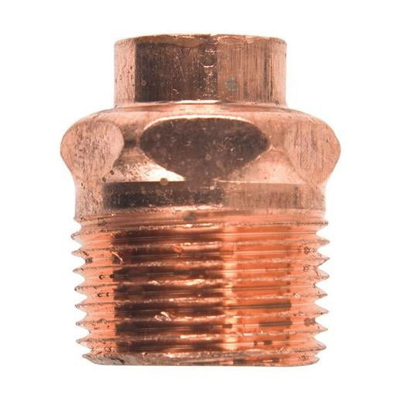0.5 in.Copper T x 0.75 in. MIP 3 in. Copper Pipe Adapter - Walmart.com