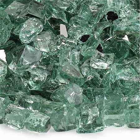 0.5 in. Evergreen Reflective Fire Glass - 10 lbs