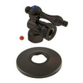 thumbnail image 1 of 0.5 in. FIP x 0.5 in. or 0.44 in. O.D. Slip Joint Quarter-Turn Angle Stop Valve with Flange, Oil Rubbed Bronze, 1 of 1