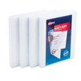 thumbnail image 1 of 0.5 in. Heavy-Duty Non Stick View Binder, White - Pack of 4, 1 of 1