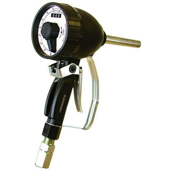 0.5 in. NPT Gallon Totalizing Pistol-Type Quart Preset Meter with Rigid Pipe