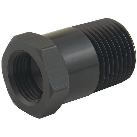 0.5 in. NPT Temperature Gauge Aluminum Adapter, Black Anodized