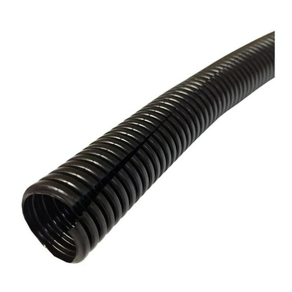 0.5 in. Nominal Size & 10 ft. Length Colored Polyethylene Split Wire Loom, Black