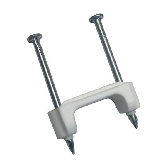 0.5 in. Plastic Cable Staple, 15 per Pack - Pack of 5