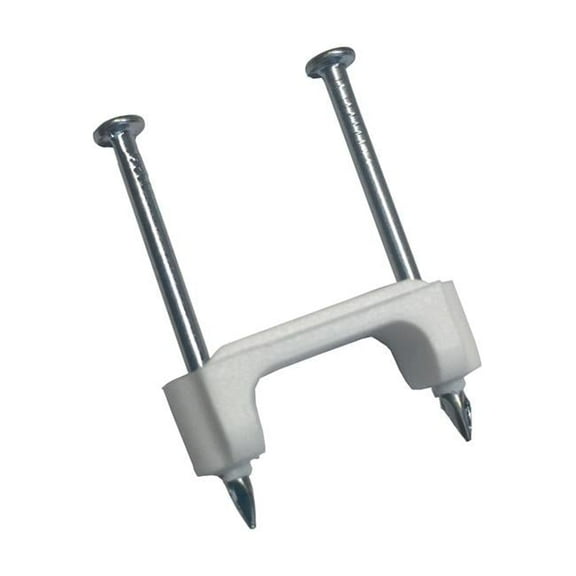 0.5 in. Plastic Cable Staple, 15 per Pack - Pack of 5