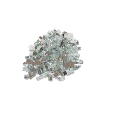 0.5 in. Reflective Fire Glass, Silver