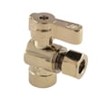 thumbnail image 1 of 0.5 in. Sweat x 0.375 in. OD Compression Angle Stop Valve, Polished Brass, 1 of 1