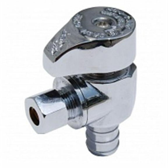0.5 x 0.25 in. Barbx Compression Quarter-Turn Angle Stop Valve