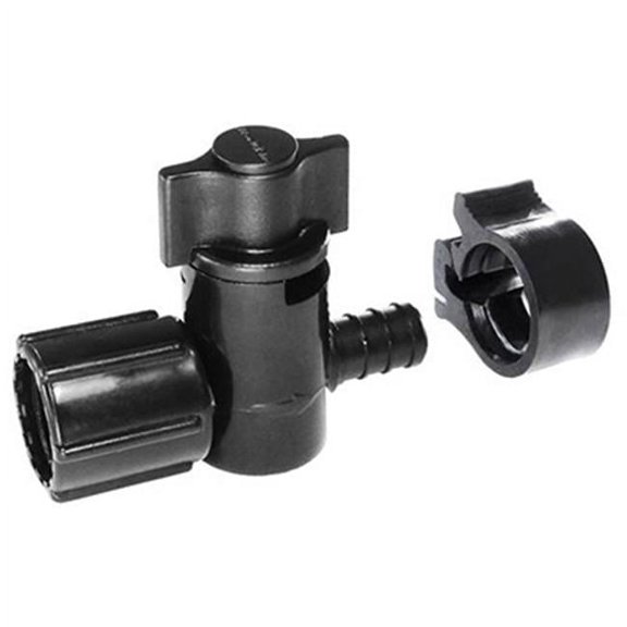 0.5 x 0.5 in. FPT Pexlock Crimp Valve, Black