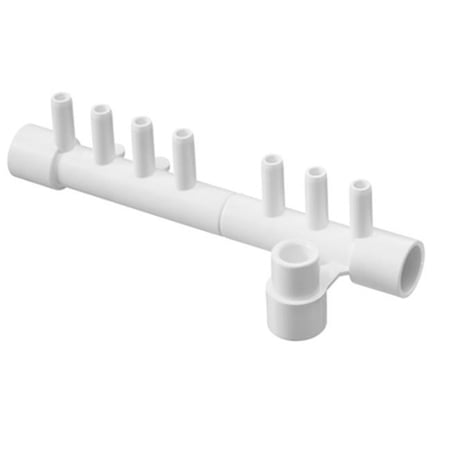 0.5 x 0.5 in. Slip Manifold, Pvc Pipe - 7 Port & 0.375 in. Rb Ports with 2 Plugs