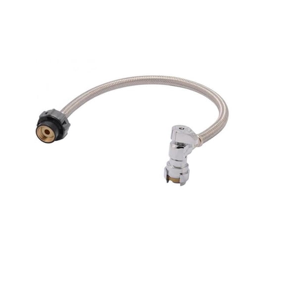 0.5 x 0.5 x 20 in. Push-to-Connect Faucet Hose Connector  Chrome