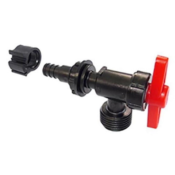 0.5 x 0.75 in. FPT Washing Machine Valve, Red
