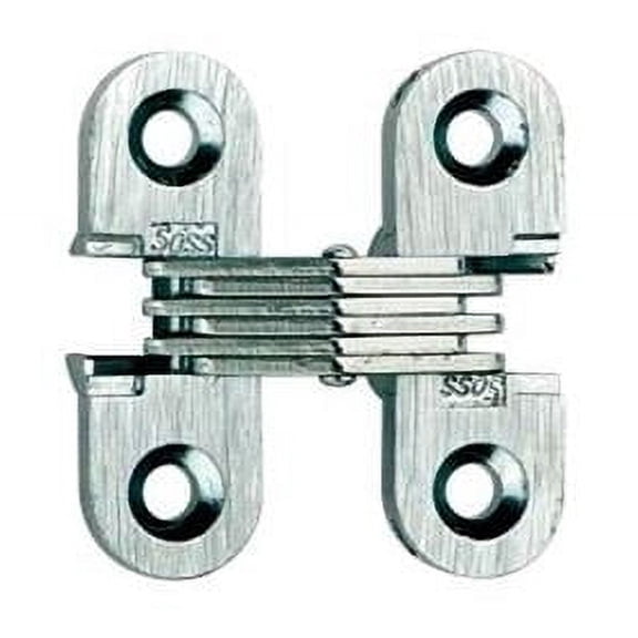 0.5 x 1.5 in. Light Duty Invisible Hinge for 0.75 in. Doors, Satin Brass