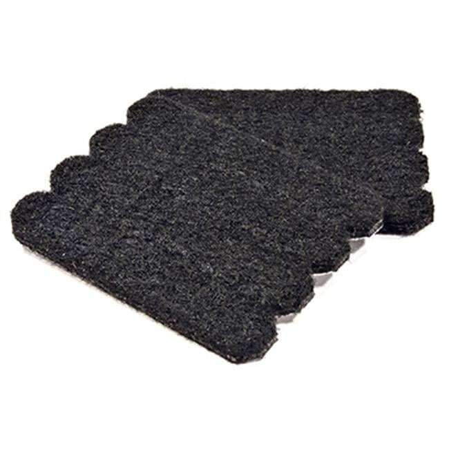 0.5 x 2.62 in. TruGuard Heavy Duty Self-Adhesive Felt Strips, Black - Pack of 16