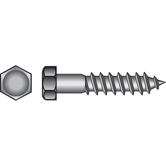 0.5 x 4 in. Galvanized Hex Lag Screw