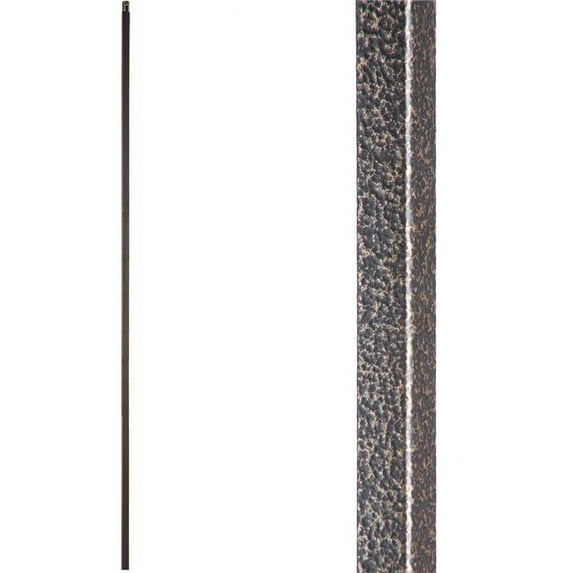 0.5 x 44 in. Plain Square Solid Iron Baluster, Copper Vein