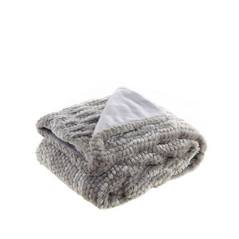 Black Faux Fur Solid Color Plush Throw Black Faux Fur Solid Color Plush Throw