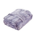 thumbnail image 1 of 0.5 x 50 x 60 in. Purple Knitted Polyester Striped Throw Blanket, 1 of 1