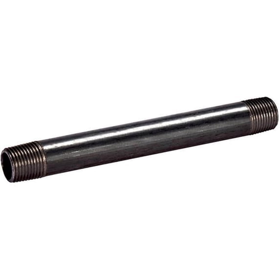 0.5 x 8 in. Galvanized Nipple, Black