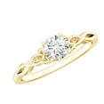 thumbnail image 1 of Rosec Jewels Certified Moissanite Promise Ring for Women - Celtic Knot Ring - D-VS1 Quality - Ready to Gift for Valentines, 10K Yellow Gold, US 9.00, 1 of 7
