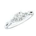thumbnail image 1 of Rosec Jewels Certified Moissanite Promise Ring for Women - Celtic Knot Ring - D-VS1 Quality - Ready to Gift for Valentines, 925 Sterling Silver, US 8.50, 1 of 7