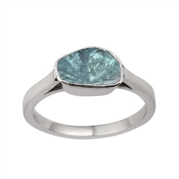 0.50 CTW Natural Blue Diamond Polki Solitaire Valentines Day Gifts Ring 925 Sterling Silver