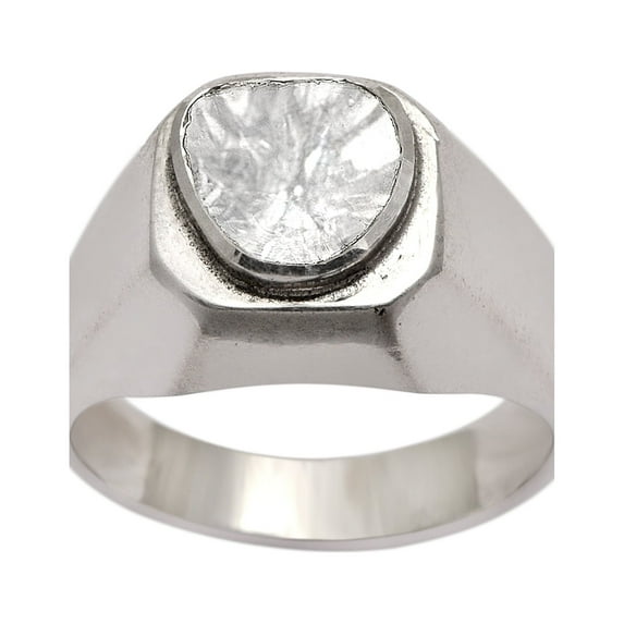 0.50 CTW Natural Diamond Polki Men Solitaire Ring 925 Sterling Silver Women Valentines Day Gifts Jewelry