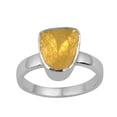 thumbnail image 1 of 0.50 CTW Natural Sparkling Yellow Diamond Polki Solitaire Women Valentines Day Gifts Ring 925 Sterling Silver, 1 of 5