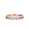 thumbnail image 1 of 0.50 Carat 2 pcs Real Moissnaite Stacking Curved Design art deco wedding band anniversary Ring Silver 18k Rose Gold Plating set, 1 of 9