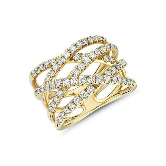 0.50 Carat Brilliant Marquise Cut Real Diamond Elegant Wedding Eternity Band for Women Solid 18K Yellow Gold Size 10