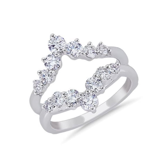 0.50 Carat Brilliant Round Cut Genuine Diamond Wonderful Eternity Band for Ladies Solid 14K White Gold Size 10.5