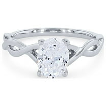 0.50 Carat Clarity-VS1 Oval Shape Natural Diamond Wonderful Solitaire Wedding Ring for Ladies Solid 14K White Gold Size 7