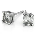 thumbnail image 1 of 0.50 Carat Cushion Cut Lab Created Diamond Stud Earrings for women Solid 950 Platinum Push Back Studs Earring, 1 of 5