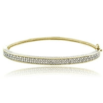 0.50 Carat Diamond Gold Tone Bangle Bracelet