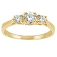 thumbnail image 1 of 0.50 Carat Diamond Three Stone Ring In 10K Solid White & Yellow Gold, 1 of 1