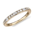 thumbnail image 1 of 0.50 Carat Excellent Baguette Shape Genuine Diamond Latest Design Engagement Eternity Band for Ladies Solid 18K Yellow Gold Size 7.5, 1 of 7