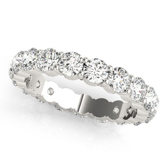 0.50 Carat F-G/VS Lab Grown Diamond Full Eternity Wedding Band Women Jewelry Size - 5