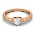thumbnail image 1 of 0.50 Carat Moissanite Diamond E Color VS1 Clarity Brilliant Cut 925 Silver Rose Plated Trillion Classic Prong Set Solitaire Women Valentines Day Gifts Ring, 1 of 5