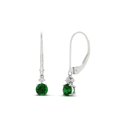 thumbnail image 1 of 0.50 Carat Round 2 Stone Dangle Lever Back Earring - Fascinating Diamonds, 1 of 29