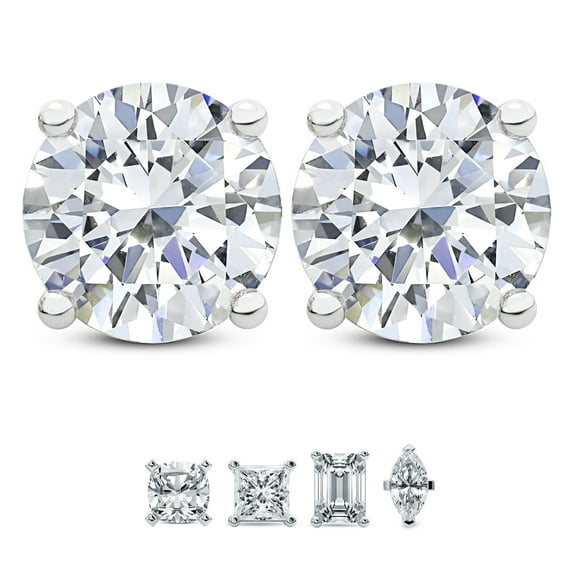 0.50 Carat Round IGI Certified Lab Grown Diamond Solitaire Earrings | 14K Rose Gold FG VS Diamonds | Stud Earrings Friendly Diamonds