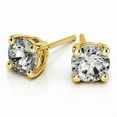 thumbnail image 1 of 0.50 Carat Sparkle Natural Diamond Stud Earrings (VS1-VS2 Clarity, F-G Color) Solid Real 14K Yellow Gold Screw Back Studs Earring, 1 of 6